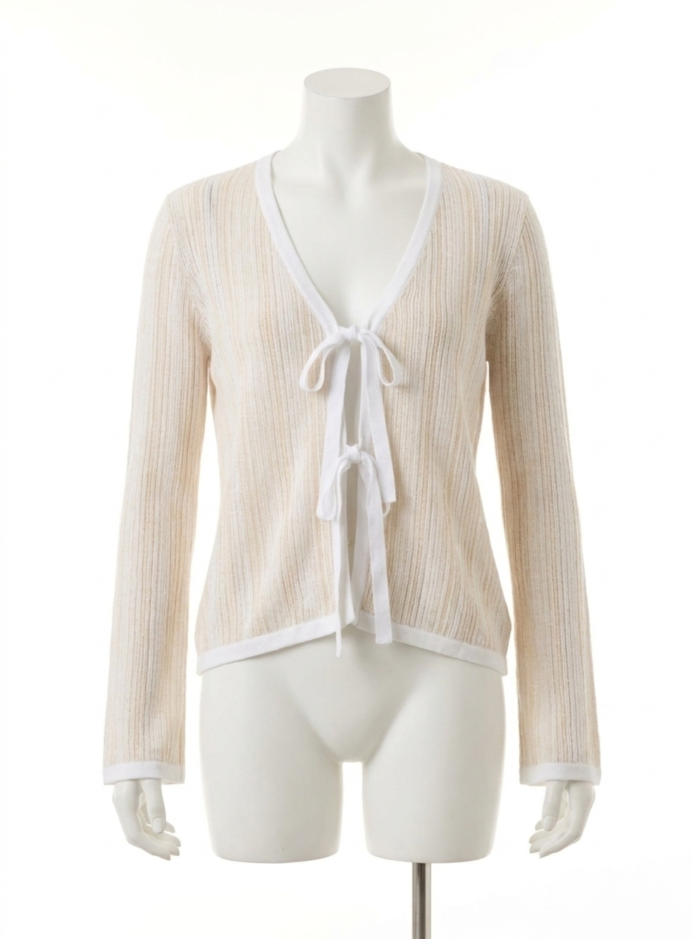 NEW LISA TODD sun kissed cardigan in white combo